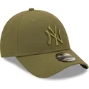 gron-bojd-snapback-keps-med-gront-new-york-yankees-mlb-9forty-repreve-logo-fran-new-era
