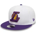 kepsar-plana-vit-snapback-9fifty-crown-patches-champions-fran-los-angeles-lakers-nba-av-new-era