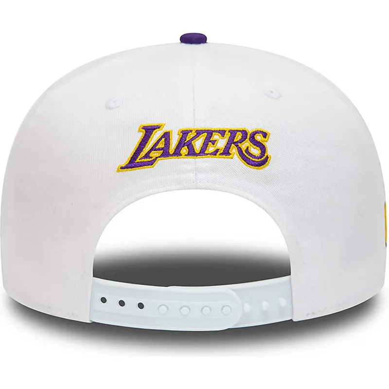 kepsar-plana-vit-snapback-9fifty-crown-patches-champions-fran-los-angeles-lakers-nba-av-new-era