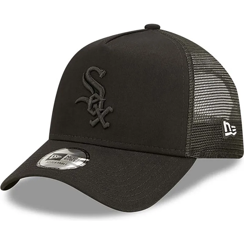 kepsar-curva-svart-snapback-a-frame-tonal-mesh-fran-chicago-white-sox-mlb-av-new-era