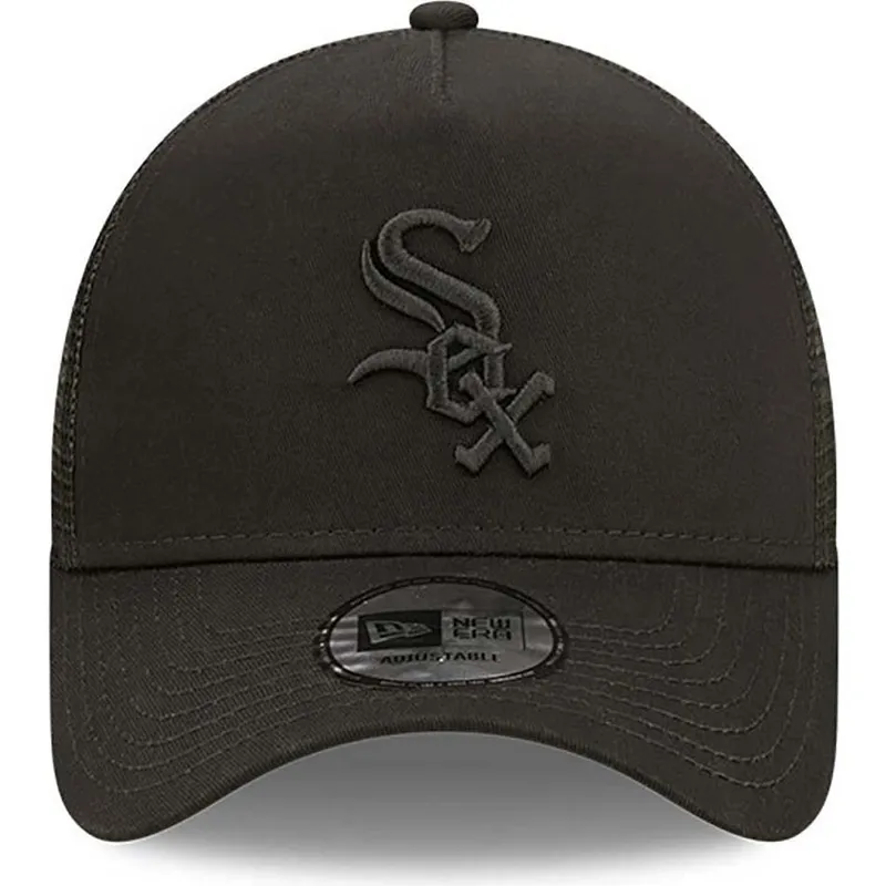 kepsar-curva-svart-snapback-a-frame-tonal-mesh-fran-chicago-white-sox-mlb-av-new-era