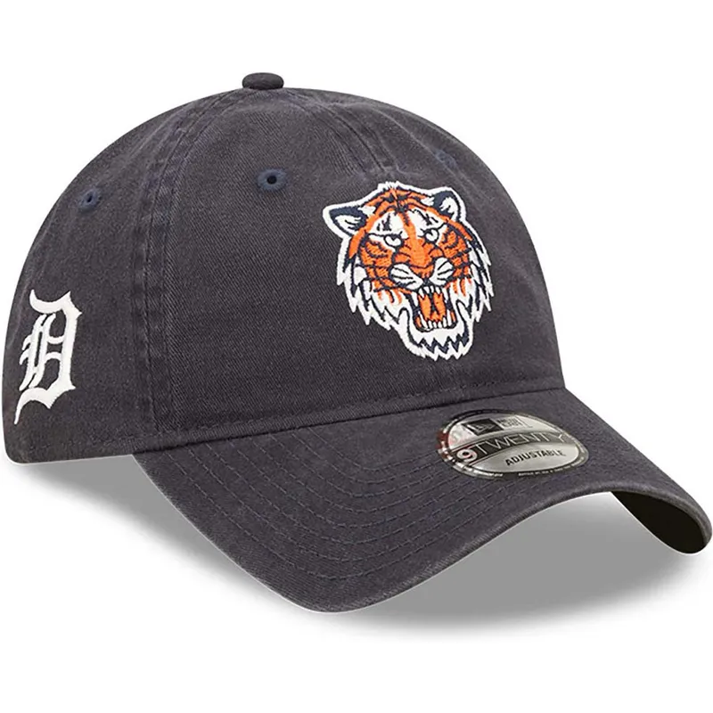kepsar-curva-marinbla-justerbart-band-9twenty-team-patch-fran-detroit-tigers-mlb-av-new-era