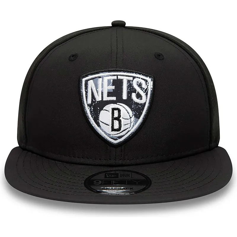 kepsar-plana-svart-snapback-9fifty-print-infill-fran-brooklyn-nets-nba-av-new-era