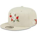 beige-snapback-flat-keps-9fifty-flower-chicago-white-sox-mlb-fran-new-era
