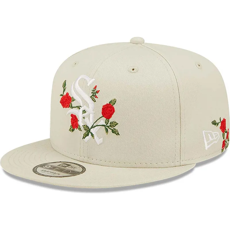 kepsar-plana-beige-snapback-9fifty-flower-fran-chicago-white-sox-mlb-av-new-era