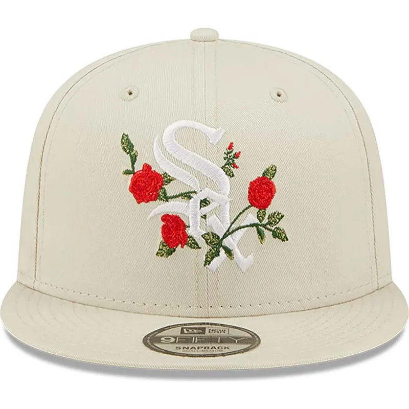 kepsar-plana-beige-snapback-9fifty-flower-fran-chicago-white-sox-mlb-av-new-era