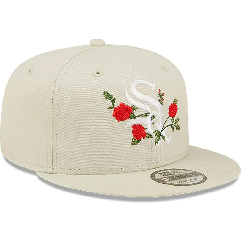 kepsar-plana-beige-snapback-9fifty-flower-fran-chicago-white-sox-mlb-av-new-era