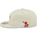 beige-snapback-flat-keps-9fifty-flower-chicago-white-sox-mlb-fran-new-era