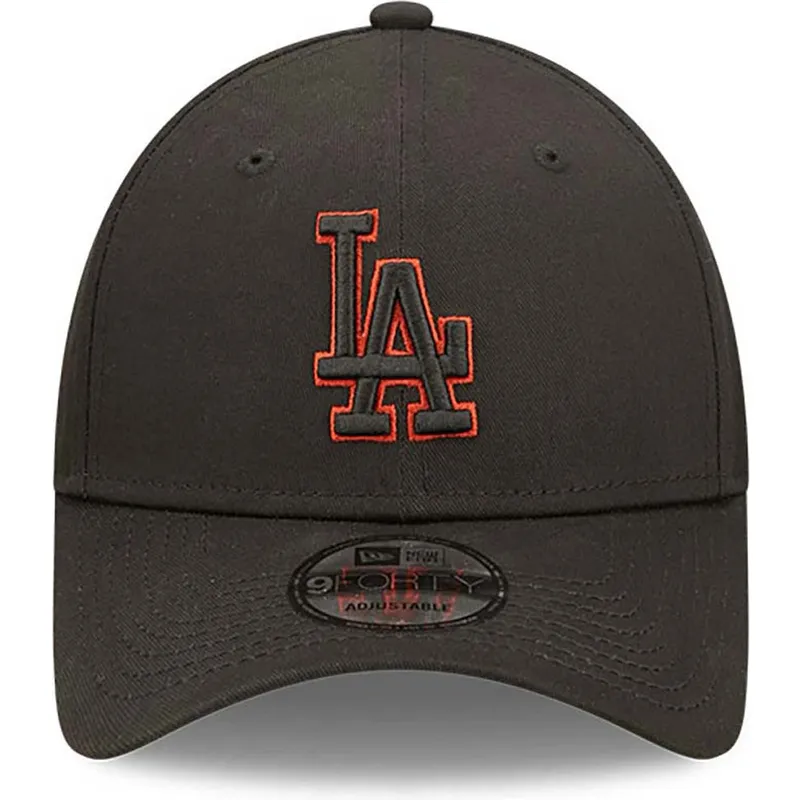 kepsar-curva-svart-justerbart-band-9forty-team-outline-fran-los-angeles-dodgers-mlb-av-new-era