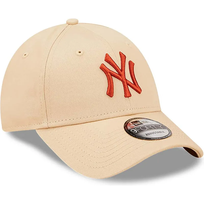 kepsar-curva-beige-justerbart-band-marron-9forty-league-essential-fran-new-york-yankees-mlb-av-new-era