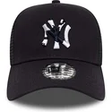new-era-new-york-yankees-mlb-a-frame-team-camo-infill-marinbla-truckerkeps