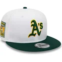 vit-och-gron-platt-keps-snapback-rickey-henderson-9fifty-crown-patches-oakland-athletics-mlb-fran-new-era