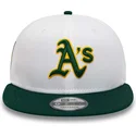 vit-och-gron-platt-keps-snapback-rickey-henderson-9fifty-crown-patches-oakland-athletics-mlb-fran-new-era