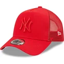 new-era-new-york-yankees-mlb-rod-a-frame-tonal-mesh-truckerkeps-med-rod-logotyp
