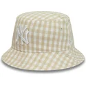 hinkar-beige-fran-bucket-beige-para-mujer-tapered-gingham-av-new-era