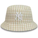 bucket-beige-for-kvinnor-tapered-gingham-fran-new-era