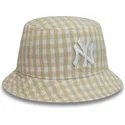 hinkar-beige-fran-bucket-beige-para-mujer-tapered-gingham-av-new-era