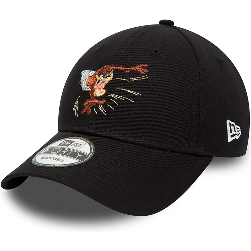 new-era-curved-brim-tasmanian-devil-9forty-looney-tunes-black-adjustable-cap
