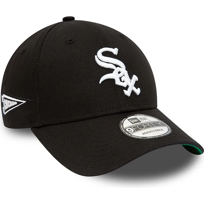 kepsar-curva-svart-justerbart-band-9forty-team-side-patch-fran-chicago-white-sox-mlb-av-new-era