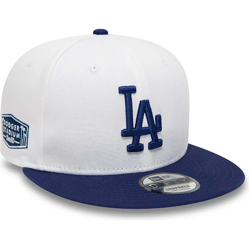 kepsar-plana-vit-snapback-9fifty-crown-patches-fran-los-angeles-dodgers-mlb-av-new-era