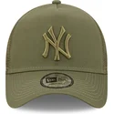kepsar-curva-gron-snapback-a-frame-tonal-mesh-fran-new-york-yankees-mlb-av-new-era