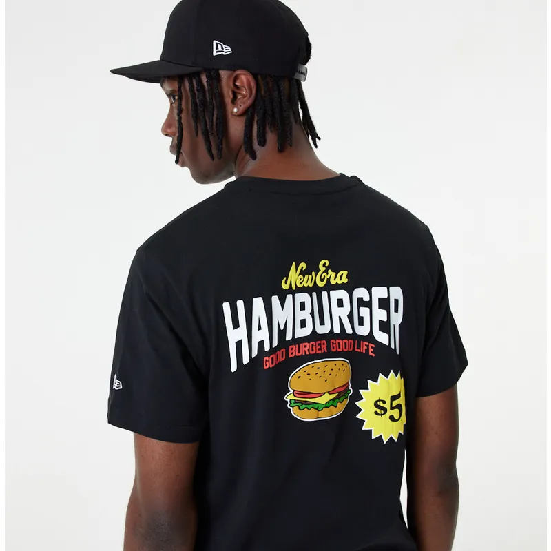 t-shirt-kort-arm-svart-fran-camiseta-manga-corta-negra-good-burger-good-life-food-graphic-av-new-era