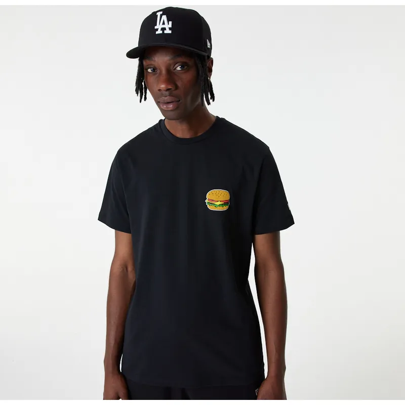 t-shirt-kort-arm-svart-fran-camiseta-manga-corta-negra-good-burger-good-life-food-graphic-av-new-era