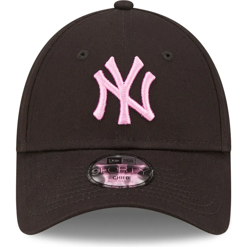 kepsar-curva-svart-justerbart-band-for-barn-rosa-9forty-league-essential-fran-new-york-yankees-mlb-av-new-era
