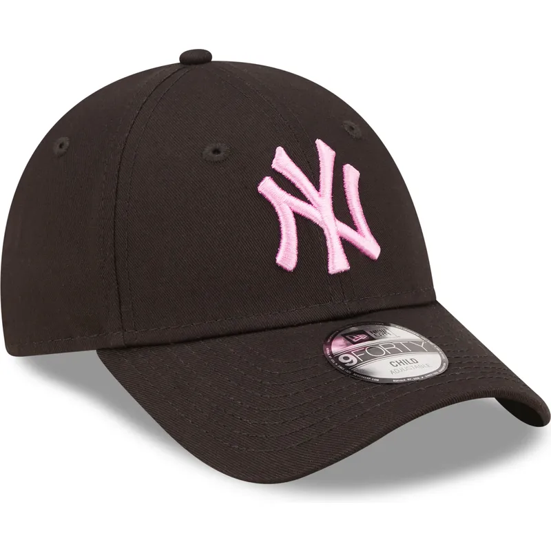 kepsar-curva-svart-justerbart-band-for-barn-rosa-9forty-league-essential-fran-new-york-yankees-mlb-av-new-era