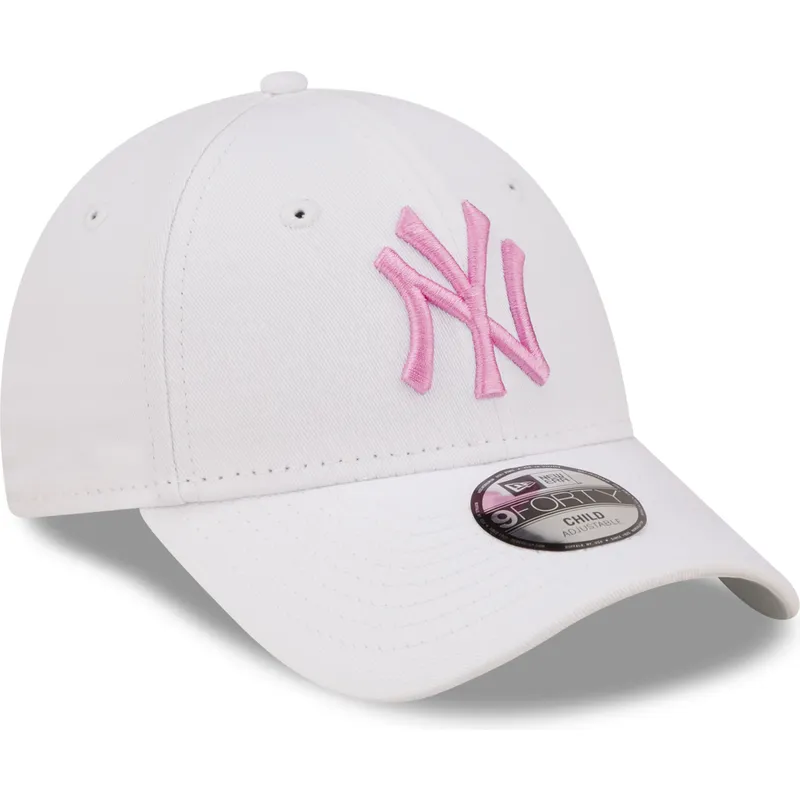 kepsar-curva-vit-justerbart-band-for-barn-rosa-9forty-league-essential-fran-new-york-yankees-mlb-av-new-era