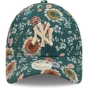 new-era-new-york-yankees-mlb-9forty-all-over-print-floral-gron-justerbar-damkeps-med-bojd-skarm
