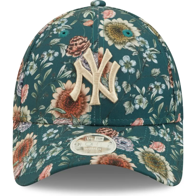 kepsar-curva-gron-justerbart-band-9forty-all-over-print-floral-fran-new-york-yankees-mlb-av-new-era