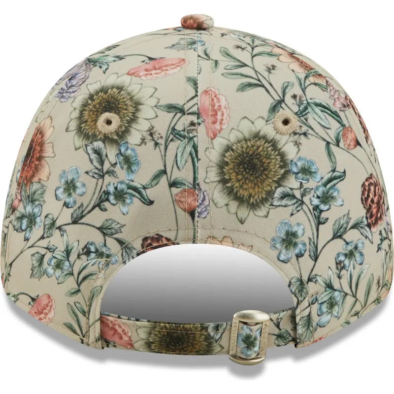kepsar-curva-beige-justerbart-band-9forty-all-over-print-floral-fran-new-york-yankees-mlb-av-new-era