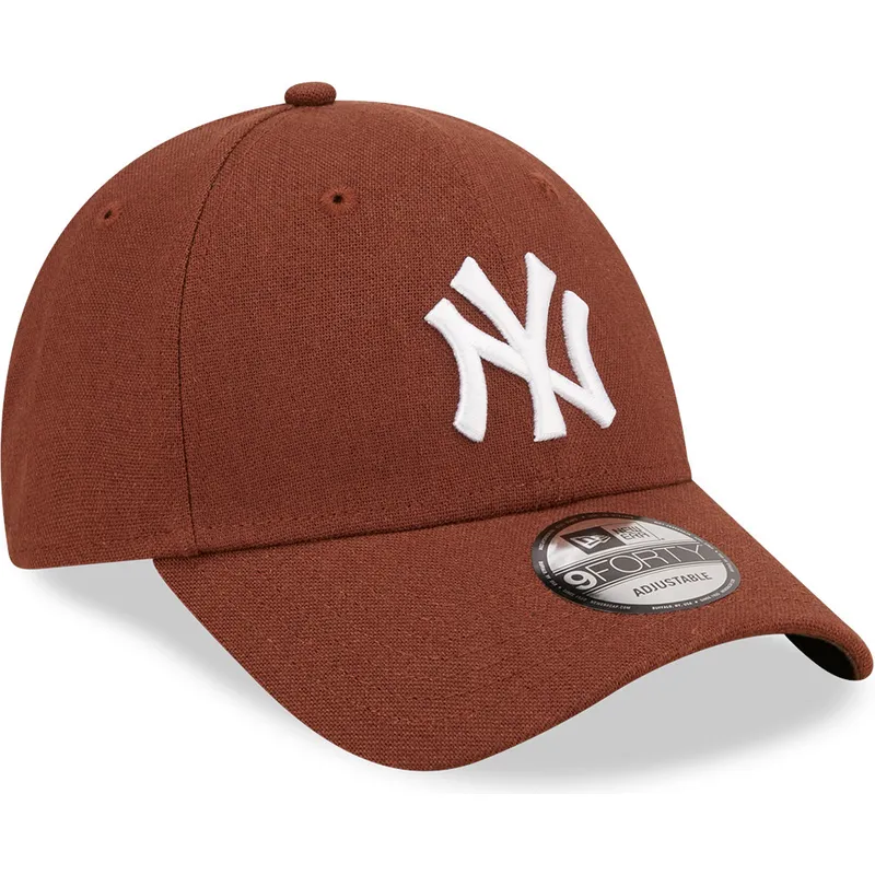 kepsar-curva-brun-justerbart-band-9forty-linen-fran-new-york-yankees-mlb-av-new-era