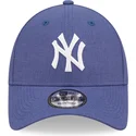 kepsar-curva-bla-justerbart-band-9forty-linen-fran-new-york-yankees-mlb-av-new-era