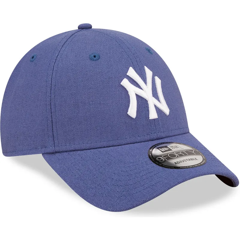 kepsar-curva-bla-justerbart-band-9forty-linen-fran-new-york-yankees-mlb-av-new-era