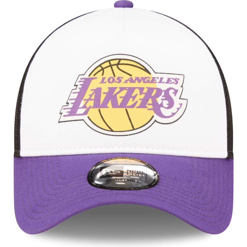new-era-a-frame-team-colour-los-angeles-lakers-nba-white-purple-and-black-trucker-hat