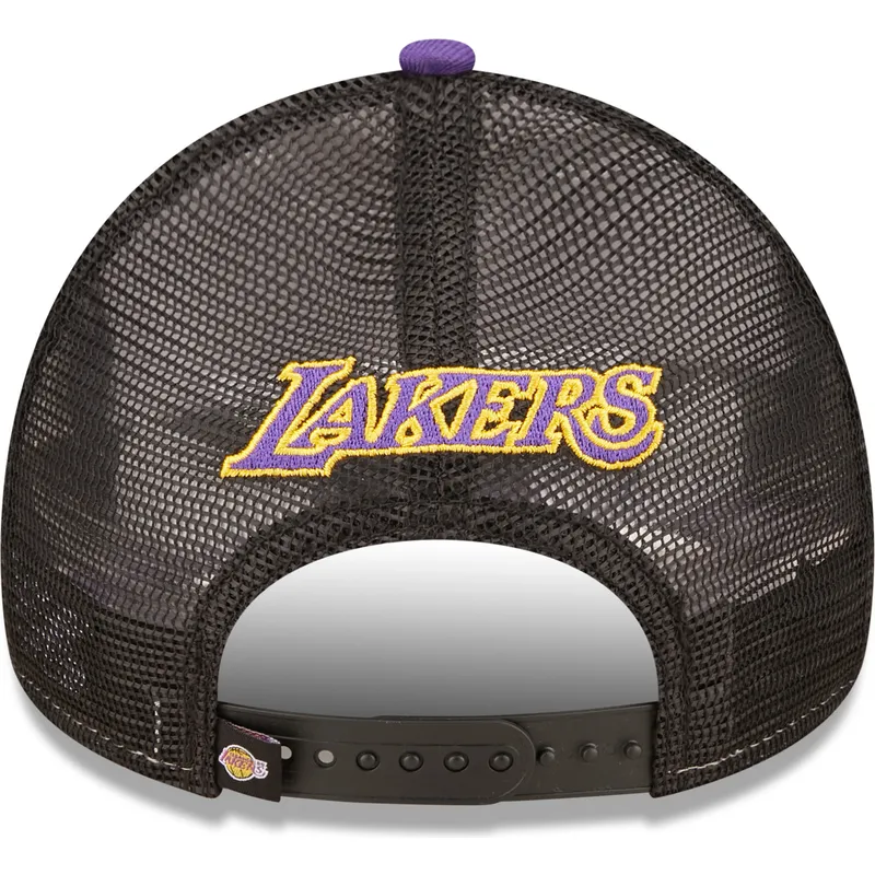 vit-svart-och-lila-trucker-keps-a-frame-team-colour-fran-los-angeles-lakers-nba-av-new-era