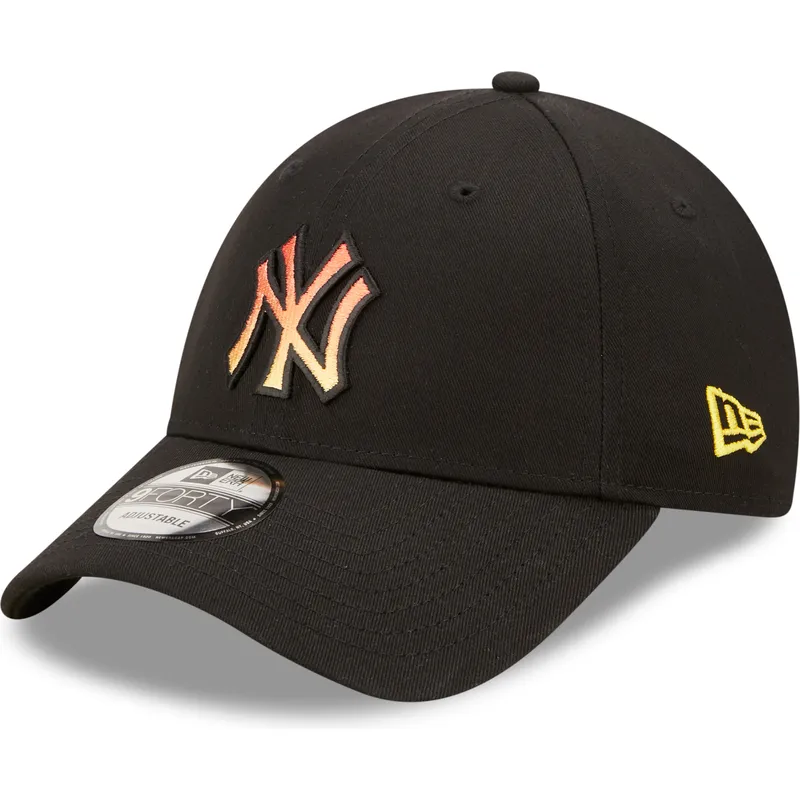 svart-bojd-justerbar-keps-med-orange-logotyp-9forty-gradient-infill-fran-new-york-yankees-mlb-av-new-era