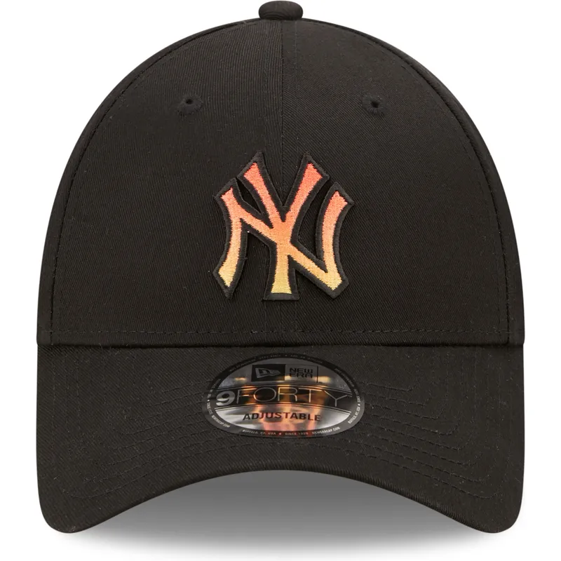 svart-bojd-justerbar-keps-med-orange-logotyp-9forty-gradient-infill-fran-new-york-yankees-mlb-av-new-era