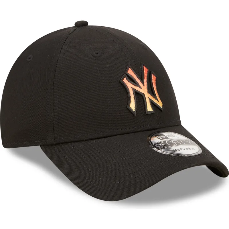 svart-bojd-justerbar-keps-med-orange-logotyp-9forty-gradient-infill-fran-new-york-yankees-mlb-av-new-era