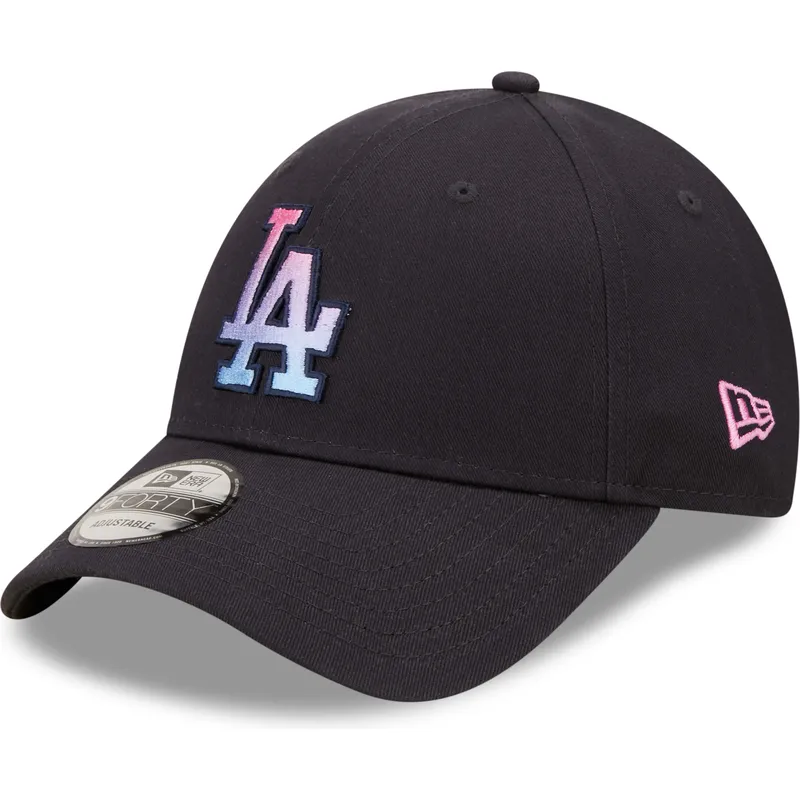 kepsar-curva-marinbla-justerbart-band-9forty-gradient-infill-fran-los-angeles-dodgers-mlb-av-new-era