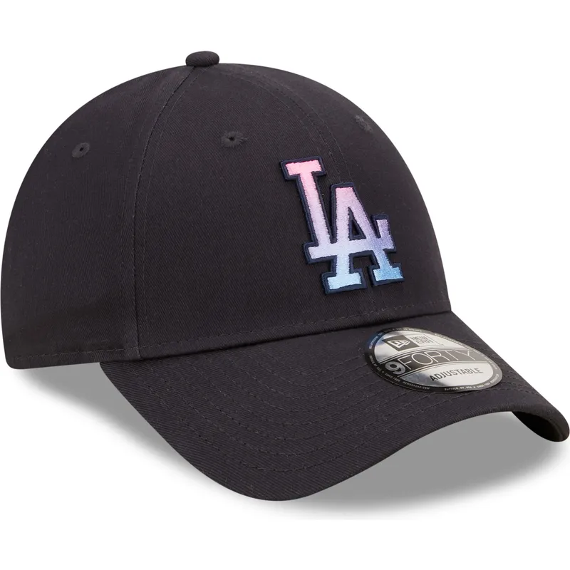 kepsar-curva-marinbla-justerbart-band-9forty-gradient-infill-fran-los-angeles-dodgers-mlb-av-new-era