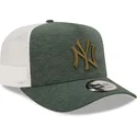 gron-truckerkeps-med-gront-new-york-yankees-mlb-logo-a-frame-jersey-essential-fran-new-era