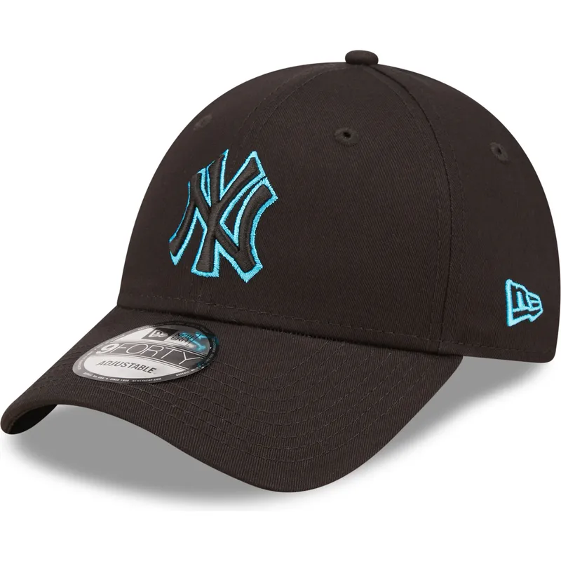 kepsar-curva-svart-justerbart-band-9forty-neon-outline-fran-new-york-yankees-mlb-av-new-era
