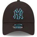 new-era-new-york-yankees-mlb-9forty-neon-outline-justerbar-svart-bojd-keps-med-bla-logotyp
