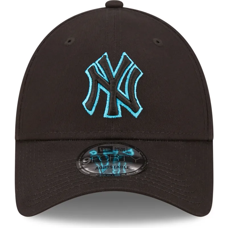 kepsar-curva-svart-justerbart-band-9forty-neon-outline-fran-new-york-yankees-mlb-av-new-era