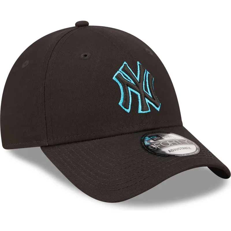 kepsar-curva-svart-justerbart-band-9forty-neon-outline-fran-new-york-yankees-mlb-av-new-era