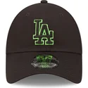 new-era-los-angeles-dodgers-mlb-9forty-neon-outline-svart-justerbar-bojd-keps-med-gront-logo