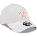 new-era-new-york-yankees-mlb-9forty-neon-outline-vit-justerbar-bojd-keps-med-orange-logotyp